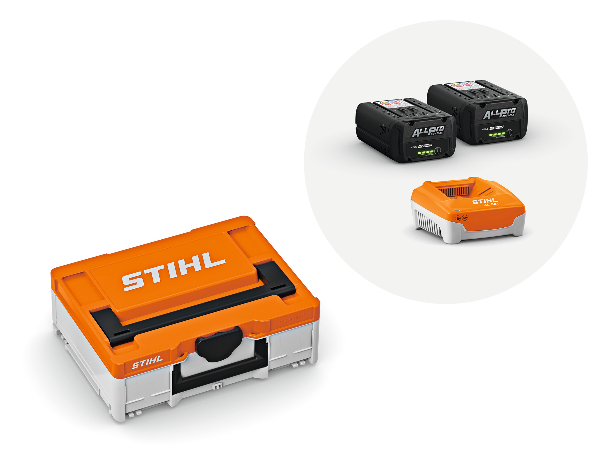 Power Box S met 2x AP 300.0 P accu en AL 501 lader