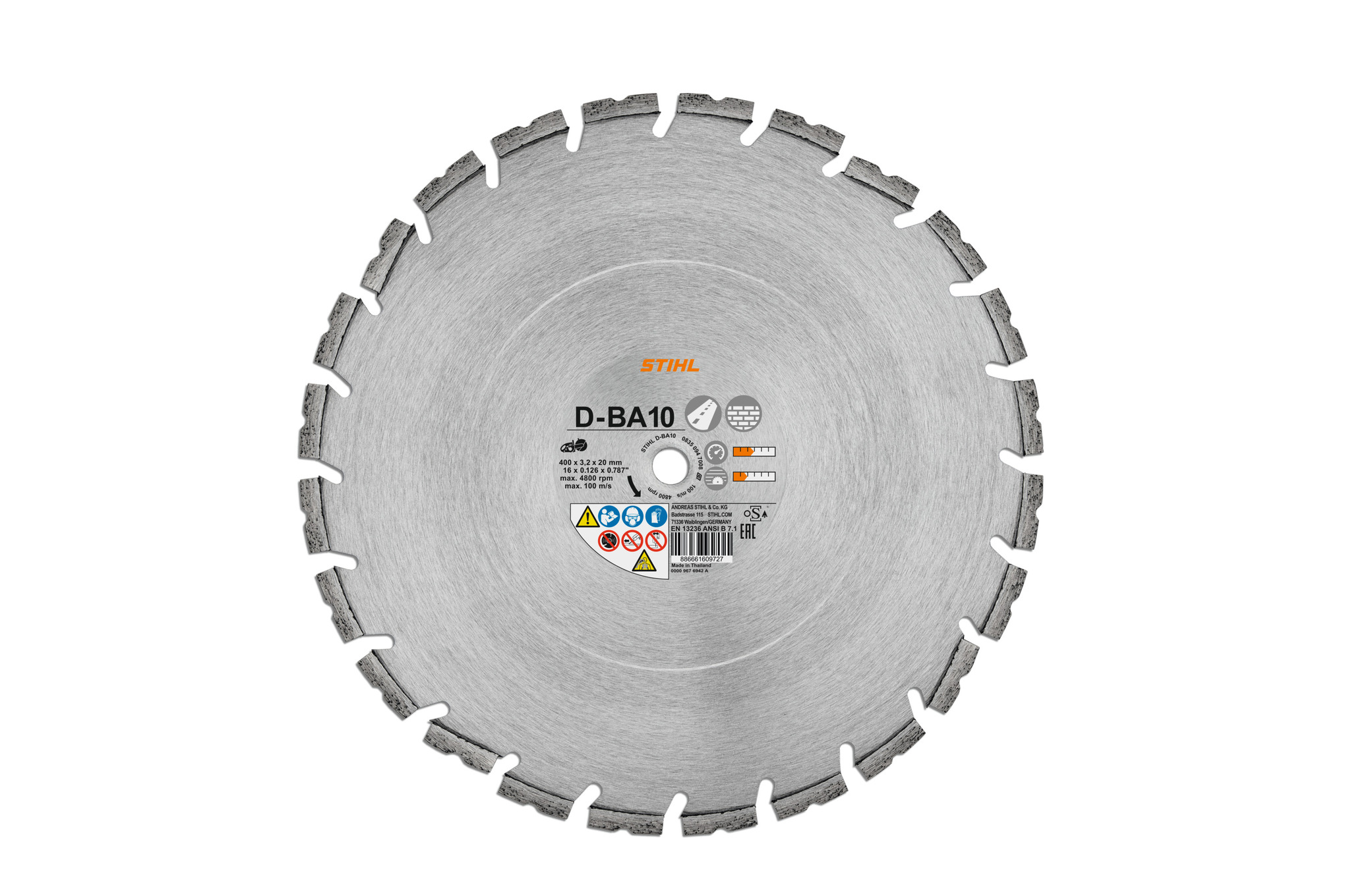 Diamant-doorslijpschijf D-BA10, Ø 350 mm