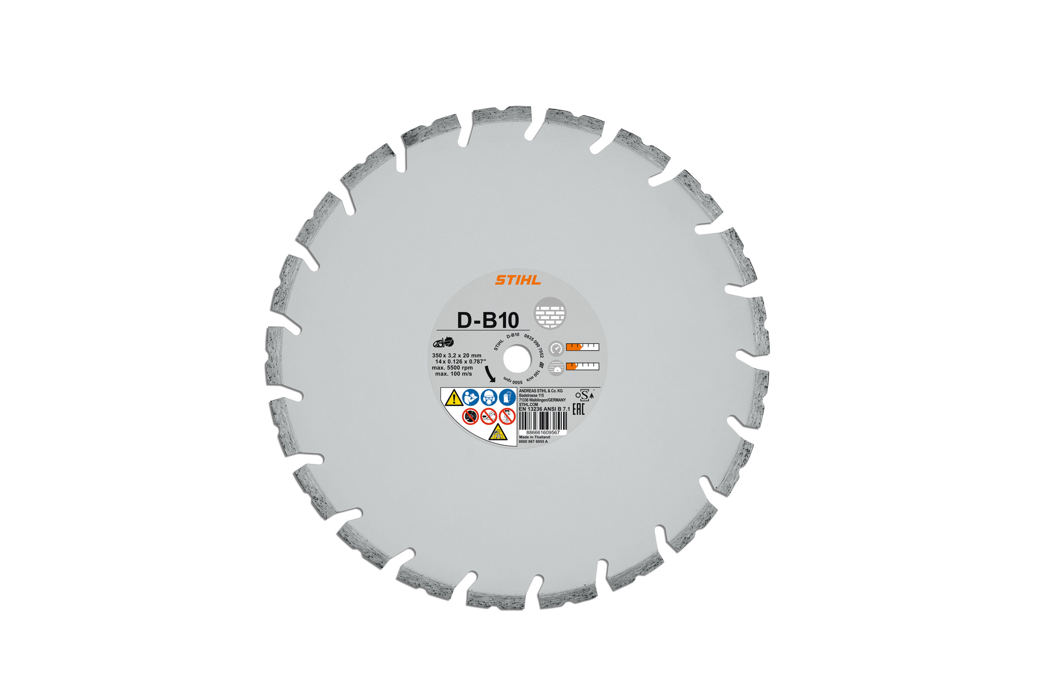 Diamant-doorslijpschijf D-B10, Ø 350 mm