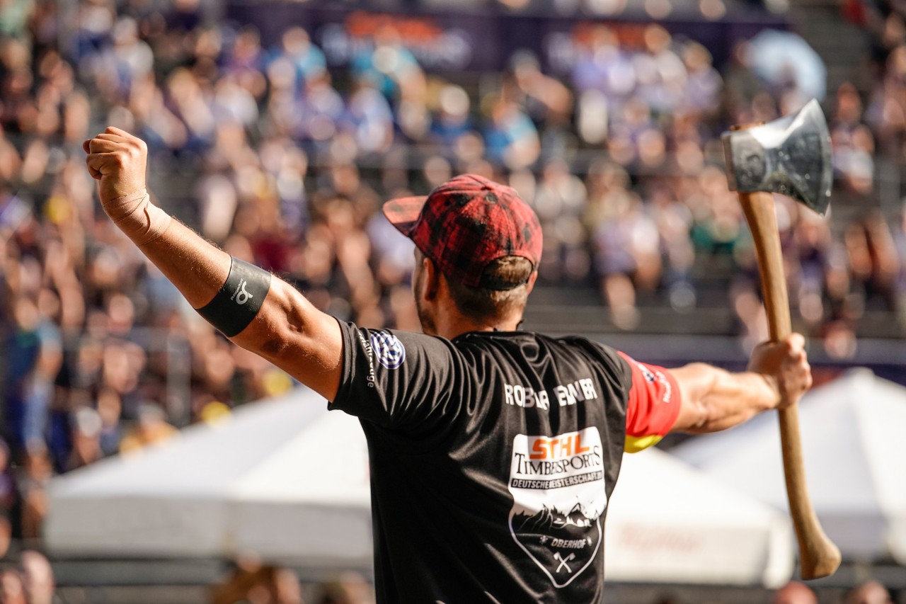 Eerbetoon op een STIHL TIMBERSPORTS® evenement