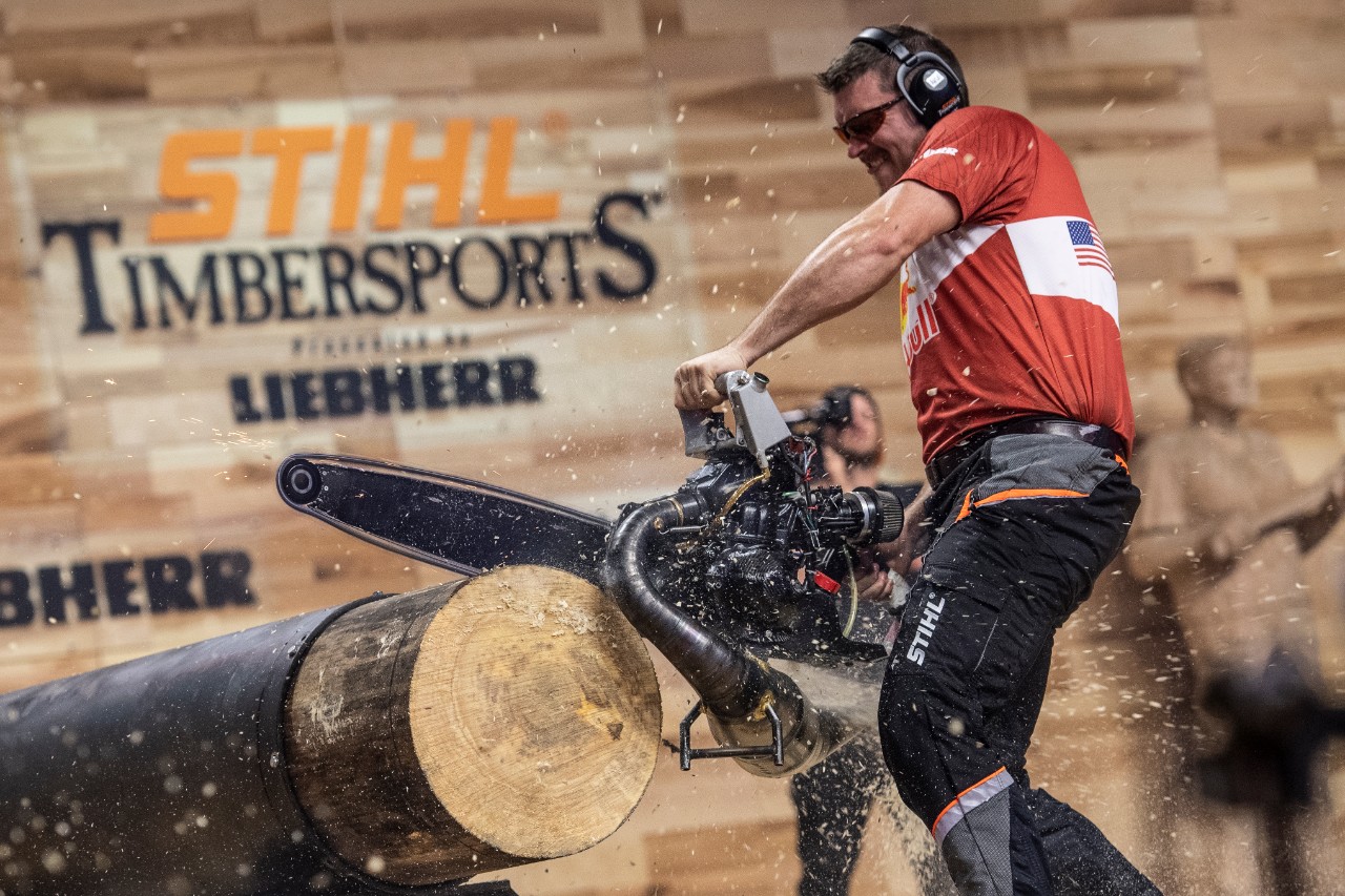 Hot Saw discipline op een TIMBERSPORTS® event