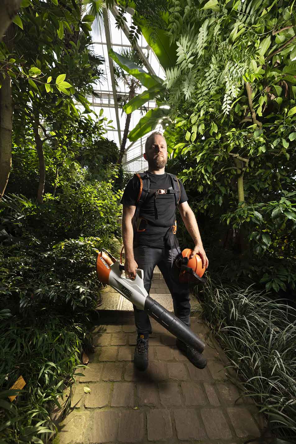 Onderhoud van de serres in de Plantentuin van Meise