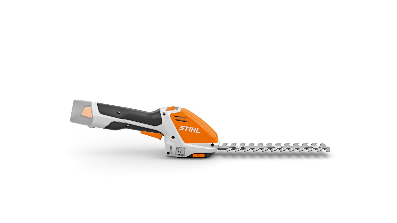 STIHL HSA 26 accugras- en buxusschaar voor hoge heggen, struiken, gewassen dicht bij de grond, voor kleine tuinen.